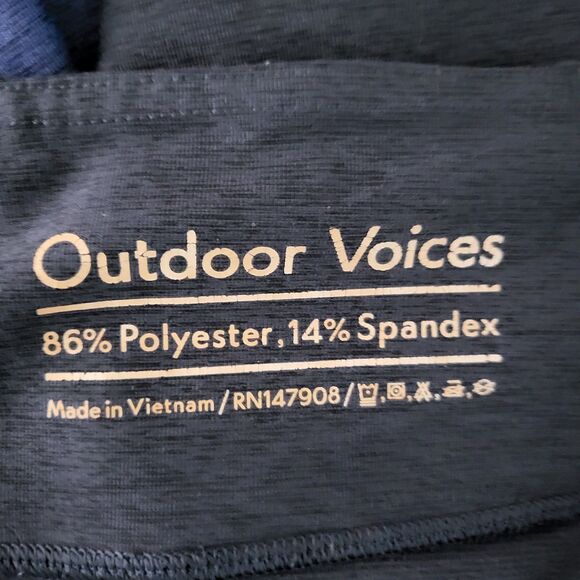 OUTDOOR VOICES Leggings Womens S TechSweat 24" Inseam Blue Charcoal Black - Picture 6 of 7